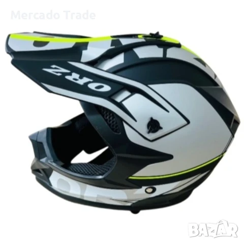 Кросова каска, За мотор, Атв и велосипед, S и M разер, Черен с неон и сив, снимка 5 - Аксесоари и консумативи - 50577886
