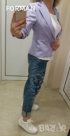 Лятно сако в нежен люляков цвят, снимка 3 - Сака - 40805836