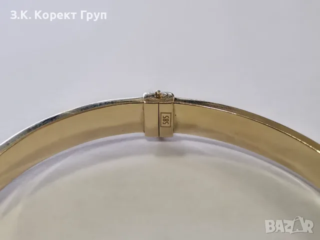 Твърда златна гривна модел Cartier – 14К (585) / 10.28 гр., снимка 6 - Гривни - 55852482
