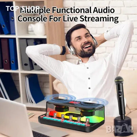 Комплект безжични микрофони с двуканална система за управление BeTIM c18 Bluetooth, снимка 2 - Микрофони - 48636582