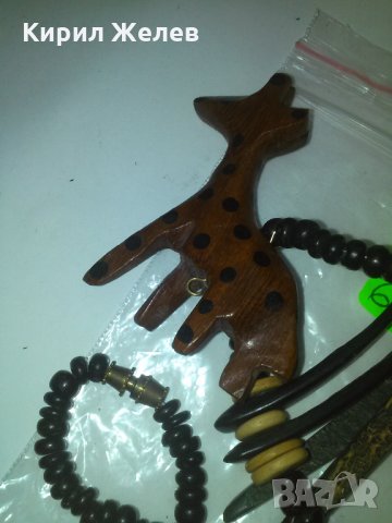 ЖИРАФ ДЪРВЕНА ФИГУРКА ДЯЛАНА РЪЧНО МЕДАЛЬОН ОГЪРЛИЦА ЕТНО 57581, снимка 5 - Колиета, медальони, синджири - 29772066