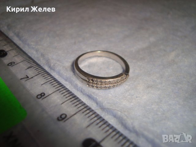 СКЪПОЦЕНЕН СРЕБЪРЕН МОДЕН АРТ ПРЪСТЕН СРЕБРО 925 с ФАСЕТИРАНИ ЮВЕЛИРНО ЦИРКОНИ 32426, снимка 3 - Пръстени - 38352310