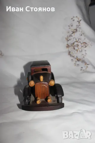 Ретро автомобил - дървен сувенир., снимка 3 - Декорация за дома - 49248843