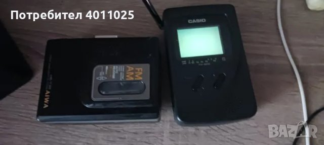 Лот ретро мини тв casio и уокмен Aiwa