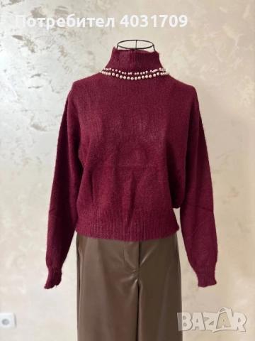 Кашмирен пуловер , снимка 2 - Блузи с дълъг ръкав и пуловери - 52829399