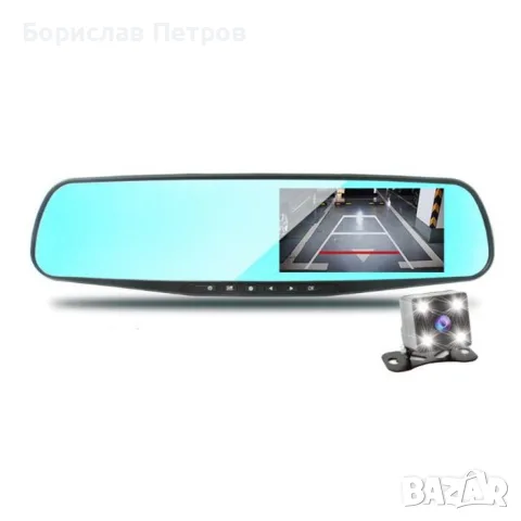 Видеорегистратор тип огледало за задно виждане + "задна камера" DVR JPG 1080 P -8Mpx, снимка 6 - Аксесоари и консумативи - 55752449