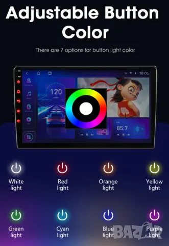 Toyota Avensis T25/2002-2009 9" 2-DIN, 4G/LTE, QLED с Android 12, 2/32GB, CarPlay, AndroidAuto, RDS, снимка 7 - Аксесоари и консумативи - 47543023