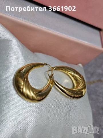 Позлатени обеци  7 грама с печат 