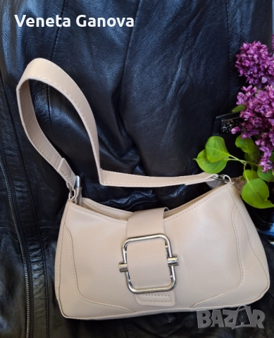 Кокетна чантичка в в цвят екрю или капучино, снимка 3 - Чанти - 51434724