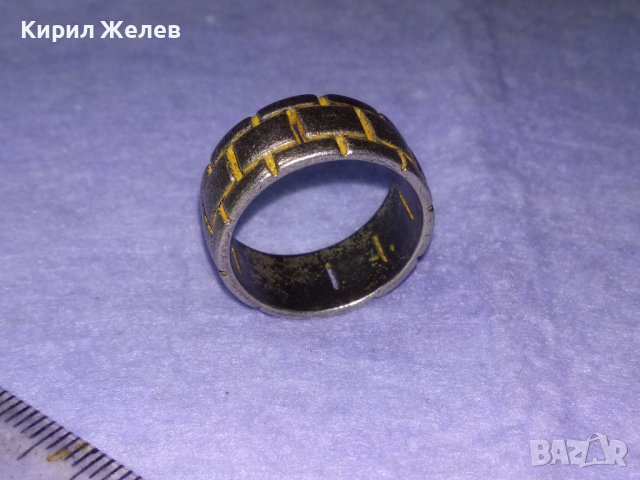 Стар ВИНТИДЖ АРТ МОДЕЛ СРЕБЪРЕН ПРЪСТЕН ПАТИНИРАНО СРЕБРО 925 Тип ХАЛКА РЪЧНА РЯДКА ИЗРАБОТКА 39988, снимка 11 - Пръстени - 42657068