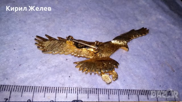 ВЕЛИЧЕСТВЕН ОРЕЛ СИМВОЛ на САЩ - СТИЛНА ПОЗЛАТЕНА ФИГУРАЛНА АРТ БРОШКА от БЛАГОРОДНА СТОМАНА 33130, снимка 6 - Други - 39062250