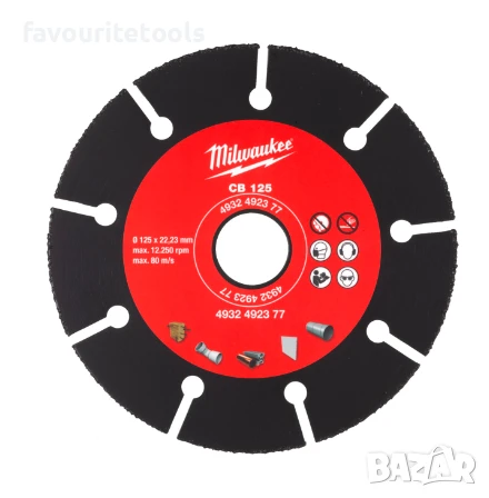 Диск карбиден MILWAUKEE за дърво, цветни метали и PVC 125х1.0х22.23мм, снимка 2 - Други инструменти - 51320689