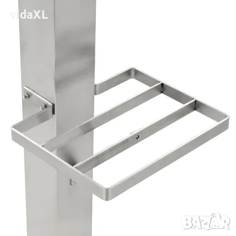 vidaXL Градинска чешма, неръждаема стомана, квадратна колона, 95 см, снимка 4 - Напояване - 56147600