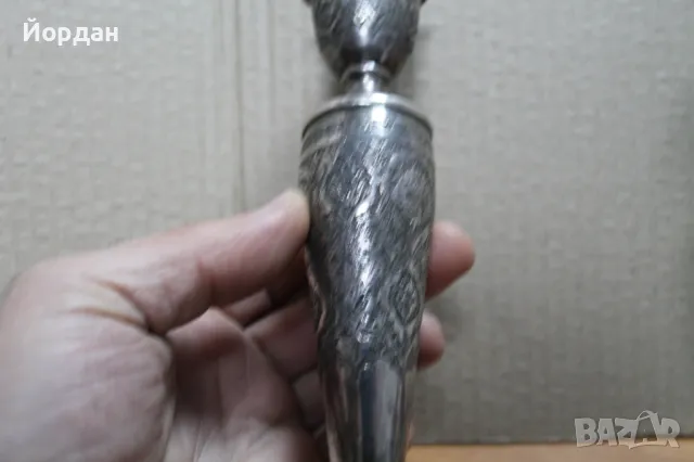 1 чифт сребърни свещници от царска Русия, снимка 2 - Антикварни и старинни предмети - 49212286