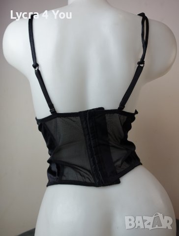 75В черен сатенен корсет, снимка 6 - Корсети, бюстиета, топове - 44186097