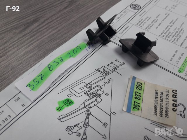 357837209**NEU**VAG**ОСНОВА НА ДРЪЖКАТА ЗА ВРАТИТЕ **