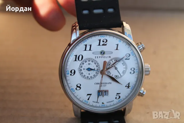 Немски мъжки часовник хронограф ''Zepelin Lz127 '', снимка 11 - Мъжки - 49392101