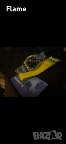 Addiesdive GMT Swiss Ronda ГМТ часовник с втора часова зона дайвър швейцарски механизъм, снимка 4 - Мъжки - 52917713