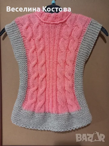 Детско плетено пончо