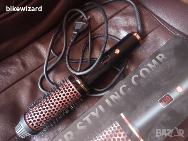 Hair Style Inc Comb 1,25-инчова нагреваема четка за къдрене маша за коса, снимка 4 - Маши за коса - 50713799