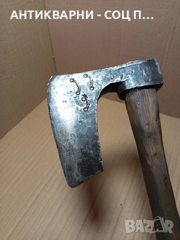 Соц Стара Ръчно Кована Голяма Брадва. Номер 578., снимка 5 - Антикварни и старинни предмети - 53168696