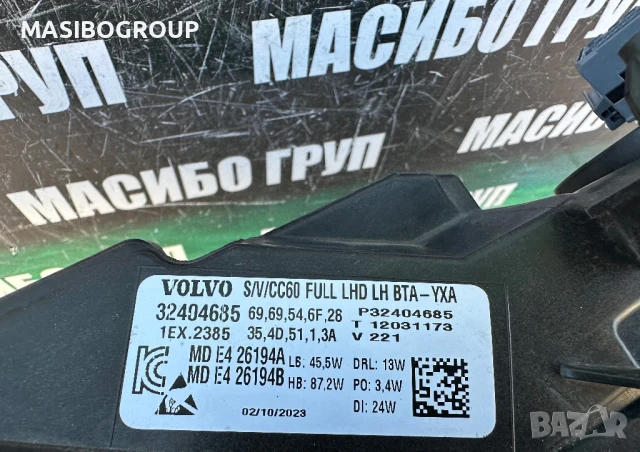 Фарове Full Led фар за Волво Volvo V60 S60, снимка 18 - Части - 49589121