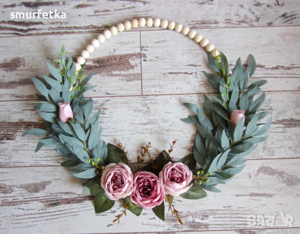 Венец за врата с рози