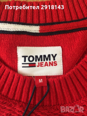 Tommy Hilfiger мъжки пуловер с етикет Цена 45 лева, снимка 4 - Пуловери - 44683568