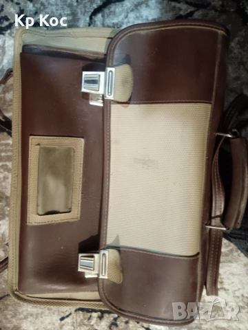 Стара ученическа чанта от естествена кожа