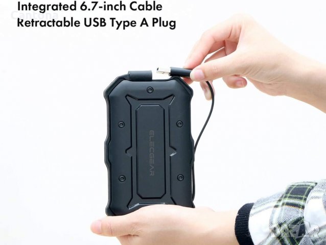 ElecGear USB към SATA кутия за 2,5" диск, UASP, здрав външен корпус, IP66 водоустойчив прахоустойчив, снимка 5 - Други - 37873191
