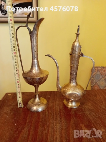 старинни бронзови ибрик и кана