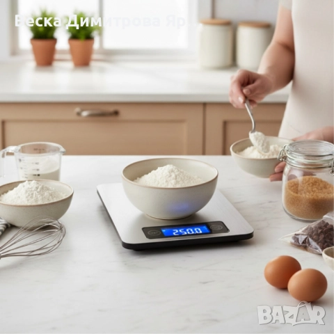 Кухненска електронна везна Luigi Ferrero Prima FR-110I – инокс платформа, 10kg, точност до 1g, снимка 3 - Други стоки за дома - 52529871