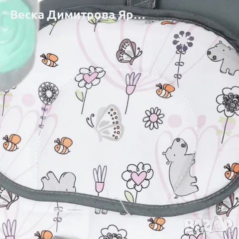 Електрическа люлка за бебе Zizito Hana - сива, снимка 7 - Детски люлки - 55996734
