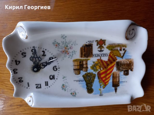 Порцеланов часовник без  кварцов  механизъм , снимка 1