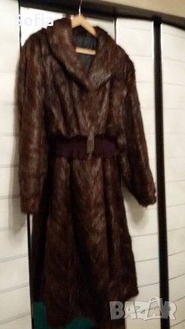 Естестен косъм Визон-нутрия дълго 122см палто, снимка 7 - Палта, манта - 30654858