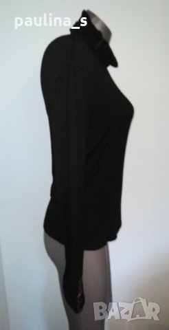 Уникална еластична блуза с поло яка и дълъг декориран ръкав "Martviser" , снимка 5 - Блузи с дълъг ръкав и пуловери - 30584081