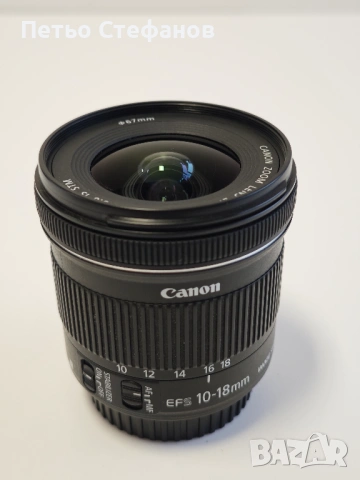 обектив Canon EF-S 10-18mm f/4.5-5.6 IS STM, снимка 7 - Обективи и филтри - 53328287