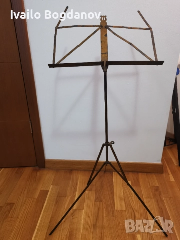 Стара метална стойка за ноти, снимка 2 - Антикварни и старинни предмети - 52503875