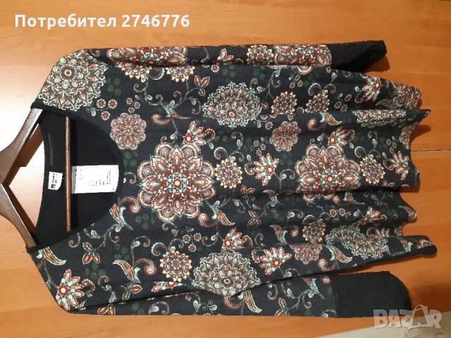 НОВО!Размер 58-4xl Прекрасна блузка с пъстри фигури,бг произв., снимка 7 - Блузи с дълъг ръкав и пуловери - 35429061