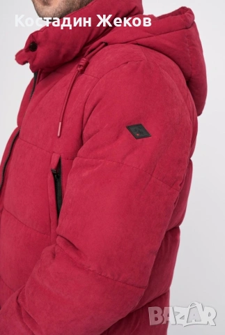  Мъжко оригинално късо зимно яке с капитуниран дизайн. Lee Cooper. Като ново. , снимка 2 - Якета - 53242401