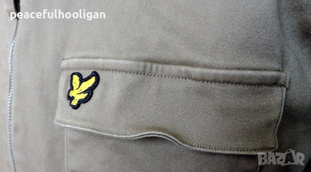 Lyle & Scott Mens Khaki Green Full Zip Lightweight Casual Jacket Size L, снимка 3 - Якета - 44339332