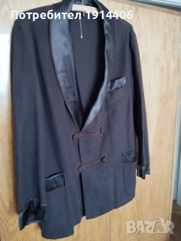 Елегантен мъжки кабинетен халат, вълна, топъл  и изящно изработен, 108/170, снимка 7 - Други - 51871017