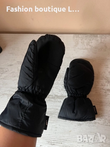Дамски черни зимни ръкавици с цяла лапа и ластик на китката 🖤, снимка 3 - Ръкавици - 52859704