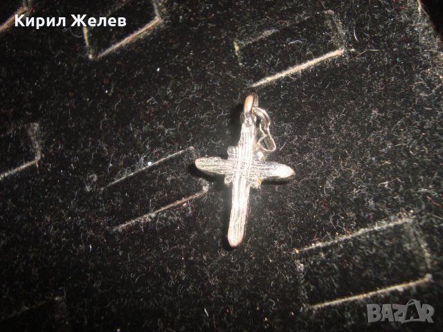 СРЕБРИСТО АРТ КРЪСТЧЕ с ФАСЕТ-КРИСТАЛЧЕТА МЕДАЛЬОН 20966, снимка 4 - Колиета, медальони, синджири - 32175607