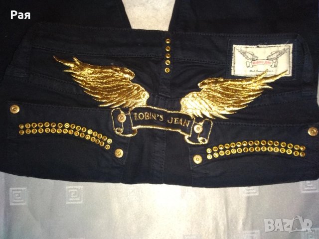 Дамски черни дънки слим модел Robins Jeans, снимка 2 - Дънки - 50684436