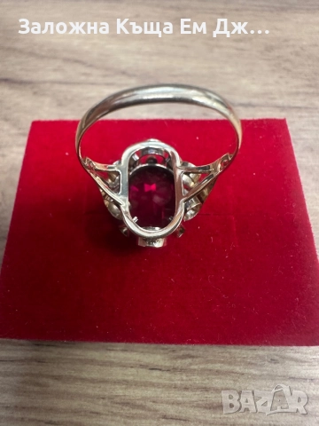 Руски златен пръстен с рубин  ⭐️583, снимка 4 - Пръстени - 51908771