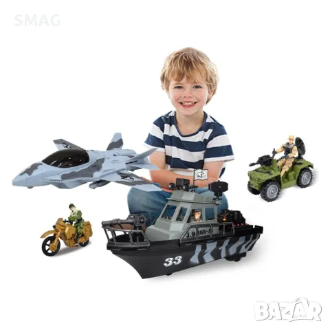 Военен комплект с превозни средства и войници със светлина и звук - 36 бр. S_1218467, снимка 3 - Други - 48042462