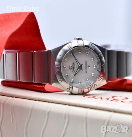 Omega Constellation 28mm Qauartz Steel MOP Dial Diamond Дамски Различни Варианти, снимка 9 - Дамски - 48000553