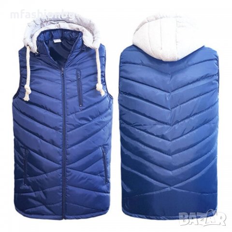 Мъжки елек с подвижна качулка от М до 5XL, снимка 4 - Други - 35310383