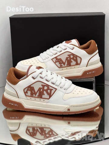 Amiri Classic Low "White/Brown" 